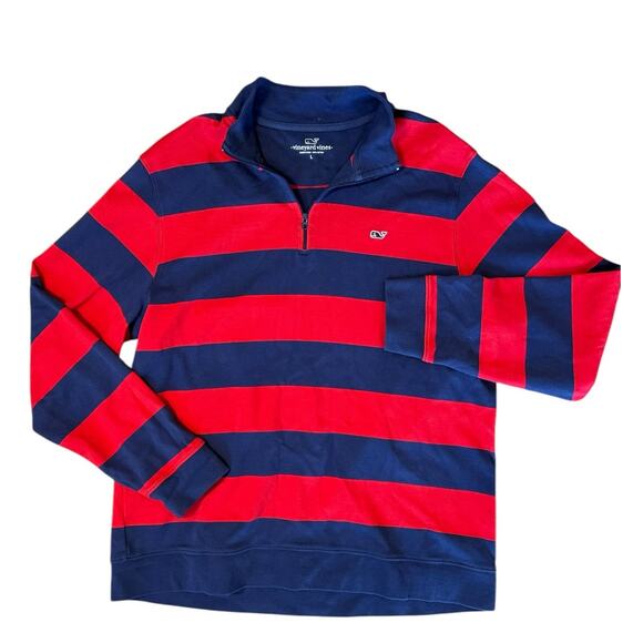 Vineyard Vines Long Sleeve Shirts Men Large Lot of 2 Rugby 1/4 Zip USA Preppy‎ - Picture 6 of 8